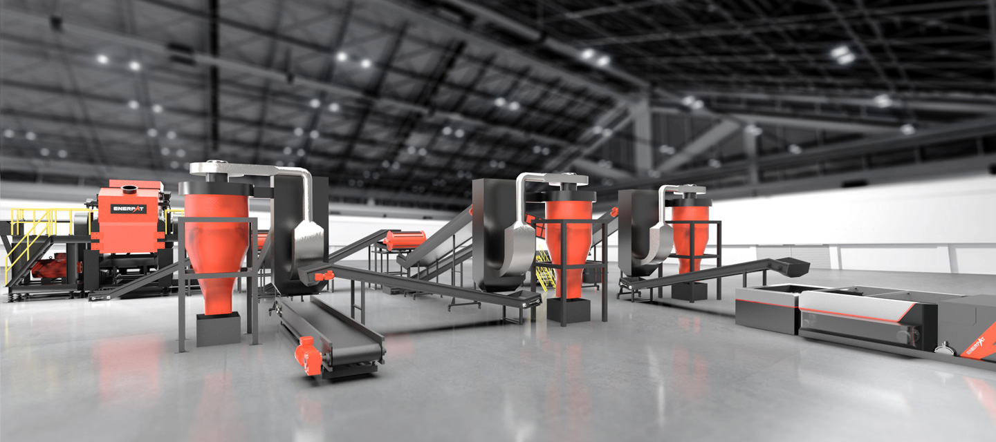 Linha de reciclagem de eletrodomésticos