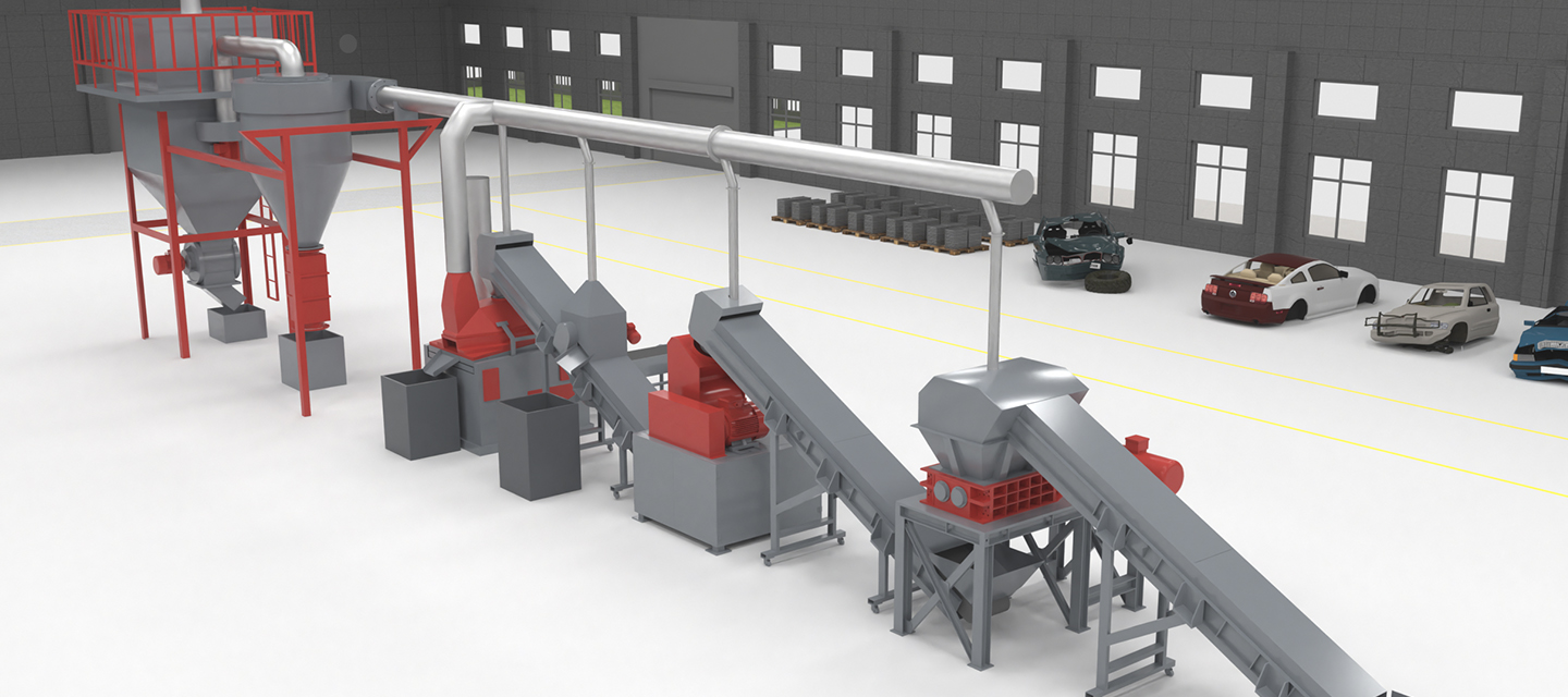 Linha de reciclagem de refrigeradores