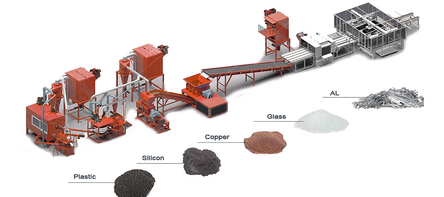 Máquina de reciclagem de painel solar