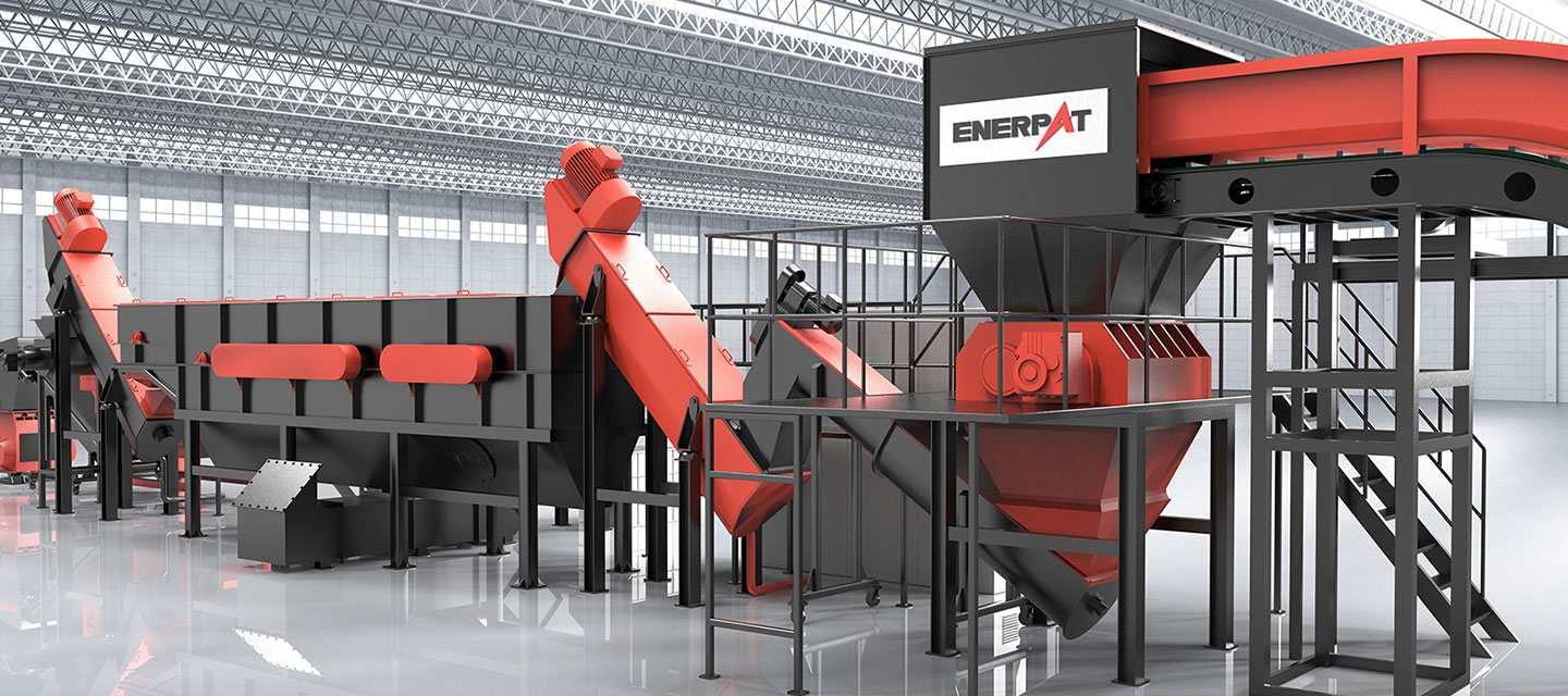 Linha de reciclagem de plástico