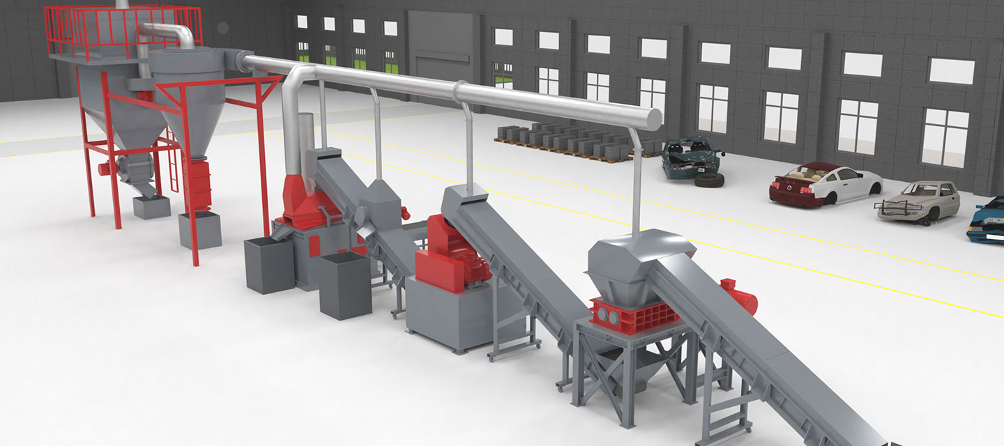 Linha de reciclagem de refrigeradores