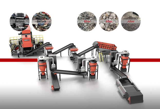ENERPAT Sistema de limpeza e secagem de triturador de carro