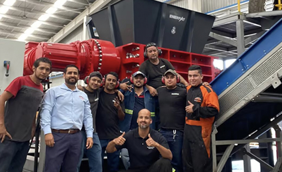 triturador de eixo duplo