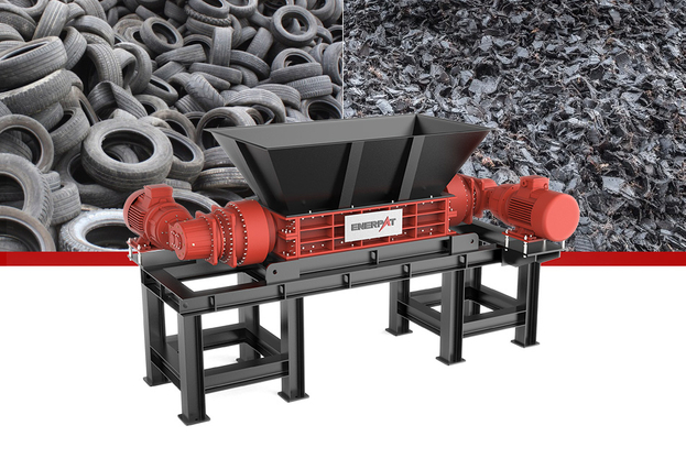 ENERPAT Triturador de borracha de eixo duplo