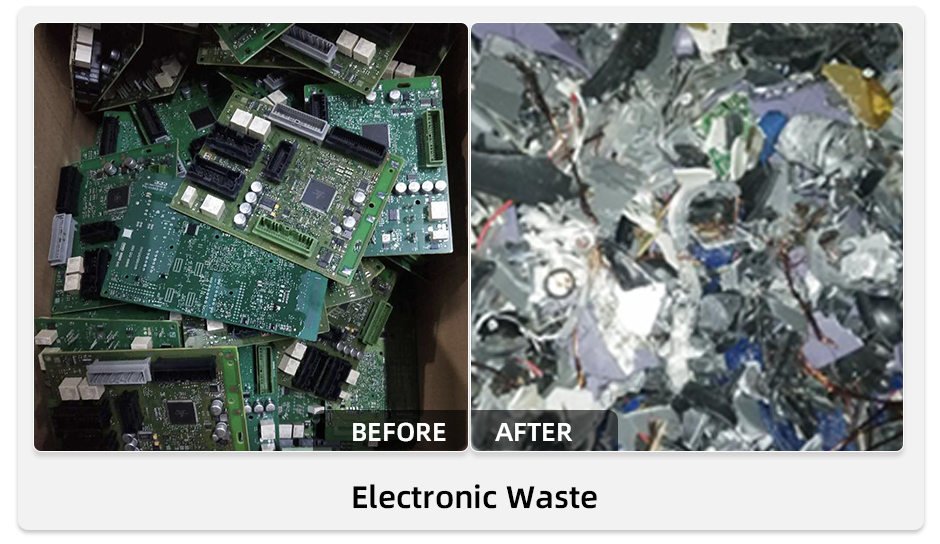 Triturador de quatro eixos