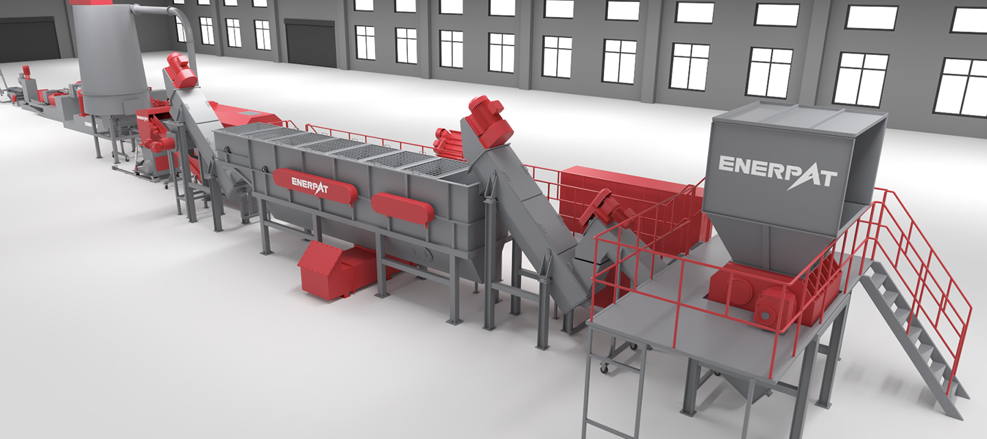 Linha de reciclagem de plástico