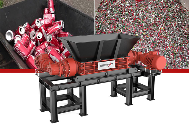 ENERPAT Fábrica de triturador de alumínio de eixo duplo MSB-E2600